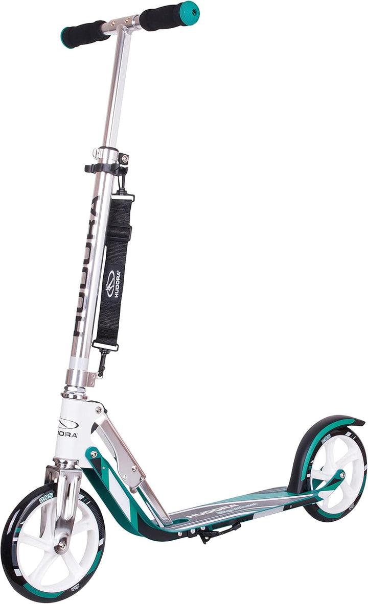 HUDORA BigWheel Style 230 Scooter - Stabiler Aluminium-Roller mit grosser Trittfläche - Höhenverstel