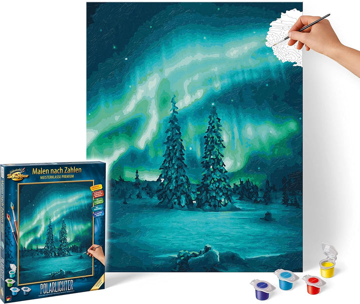 Schipper 609130813 Malen nach Zahlen - Polarlichter - Bilder malen für Erwachsene, inklusive Pinsel