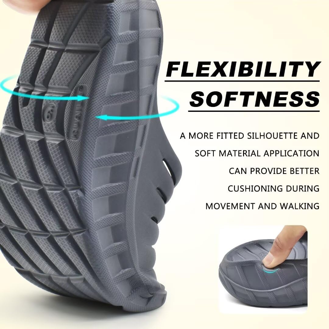 KuaiLu Recovery Sandalen Herren Bequeme Plantarfasziitis Schlappen Orthopädische Offene Zehen Männer