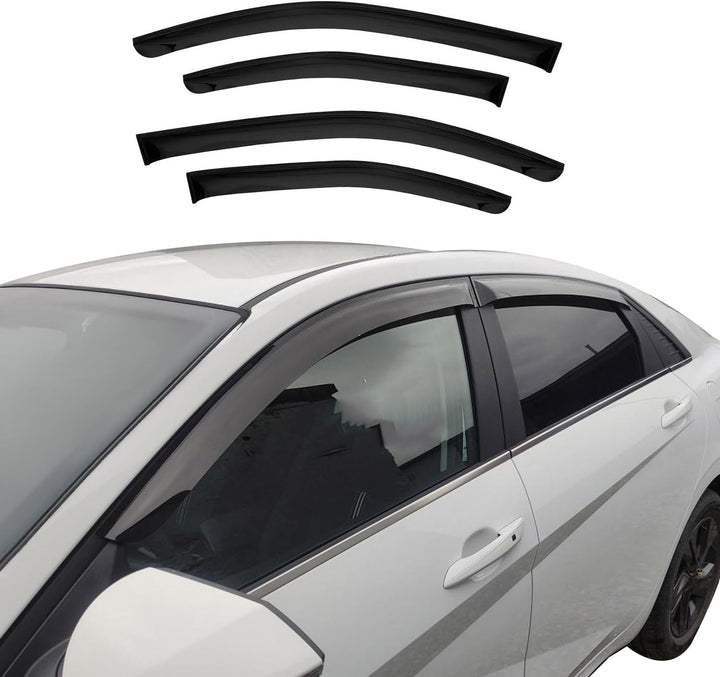 OMAC Regenabweiser Windabweiser kompatibel mit Skoda Octavia IV 2019-2023 Schwarz 4 TLG