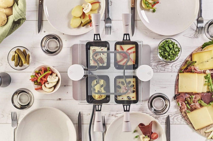 LAGRANGE Raclette Multifunktions-Raclette 009408, 4 Stück, transparent