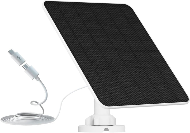 Solarpanel für Überwachungskamera Aussen Akku, 6W USB Solarmodul kompatibel mit DC 5V wiederaufladba