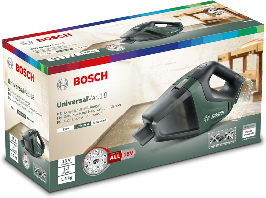 Bosch Akku Staubsauger UniversalVac 18 (ohne Akku, 18 Volt Sytem, im Karton) UniversalVac 18V I ohne