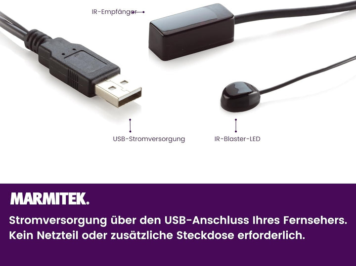 IR 8213 Extender - Marmitek IR100USB - IR Blaster - Steuergeräte hinter dem Fernseher mit Ihrer eige
