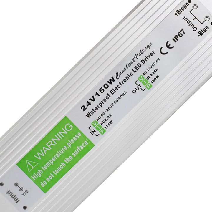 LED Trafo 24V 150W 6.25A DC Konstant Spannung LED Netzteil Ultradünn Outdoor IP67 Wasserdicht 230V a