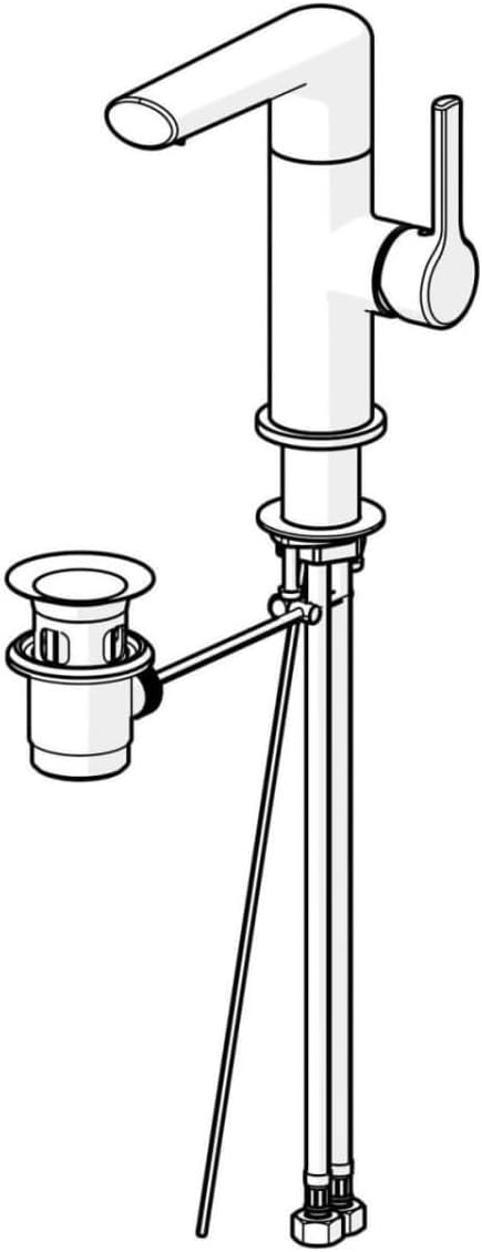 Hansa 55262203 Waschtisch-Einhand-Einlochbatterie Hansaronda 5526, Hebel seitlich bedient, chrom
