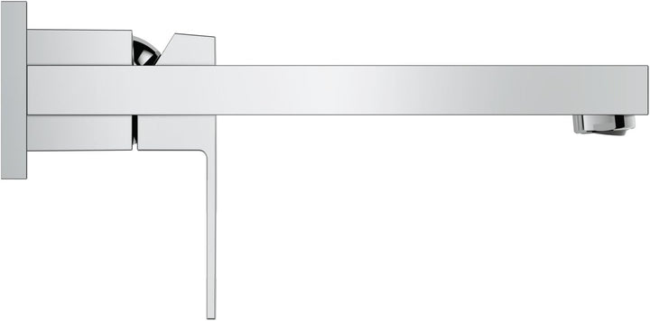 GROHE Eurocube - 2-Loch-Waschtischarmatur (für die Wandmontage, Bedienungshebel aus Metall, verstell
