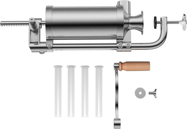 COSTWAY 3L Wurstfüller manuell, Wurstmaschine aus Edelstahl, Wurstfüllmaschine silber, Wurstpresse m