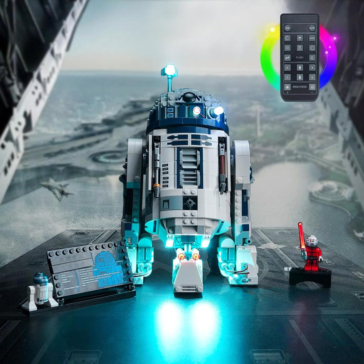 LocoLee Licht Kompatibel mit Lego R2-D2 Droid, Nur Lichter Set - Kein Modell, Licht BeleuchtungSet C