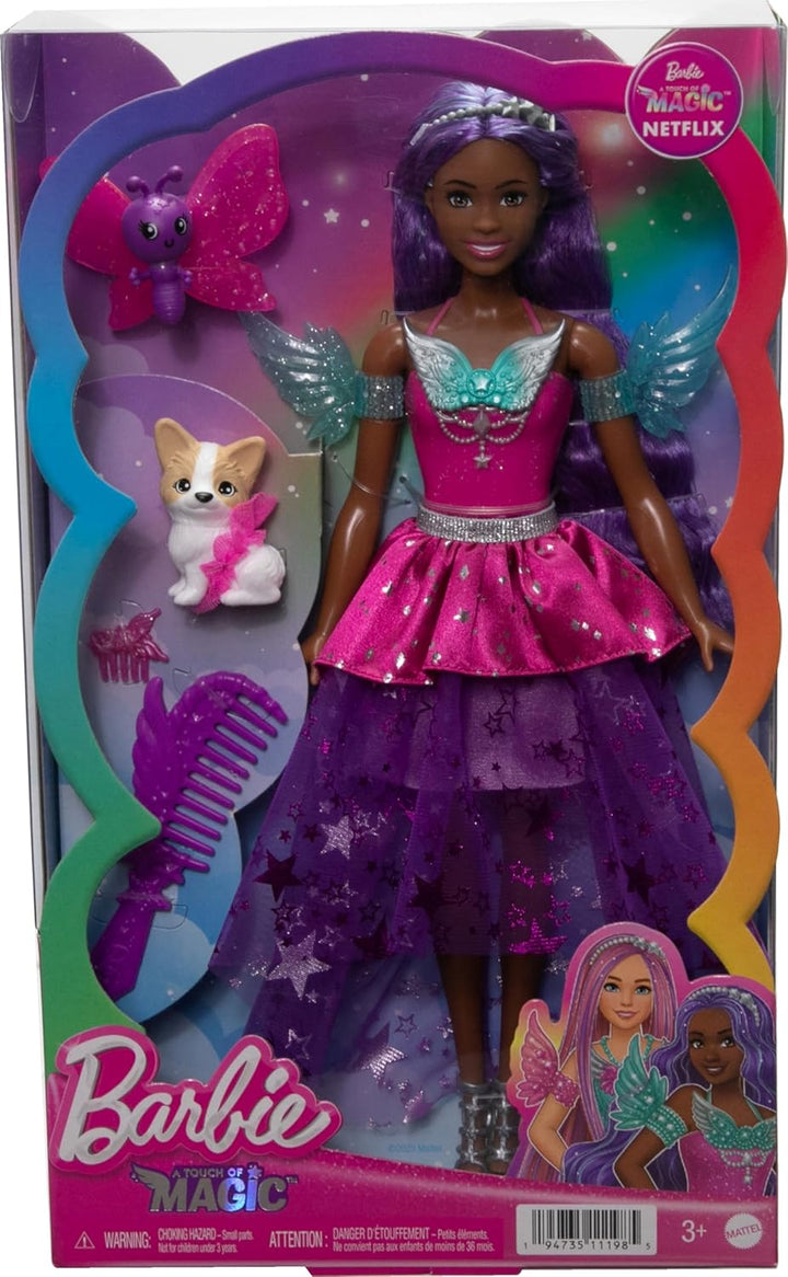 Barbie Ein Verborgener Zauber - Brooklyn Roberts mit märchenhaftem Kleid, Zubehör und Zwei entzücken