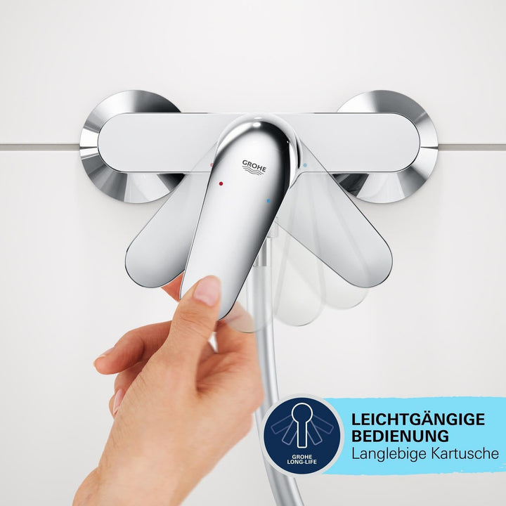 GROHE StartEdge - Einhand- Brausearmatur (mit Temperaturbegrenzer, variable Mengenbegrenzung, eigens