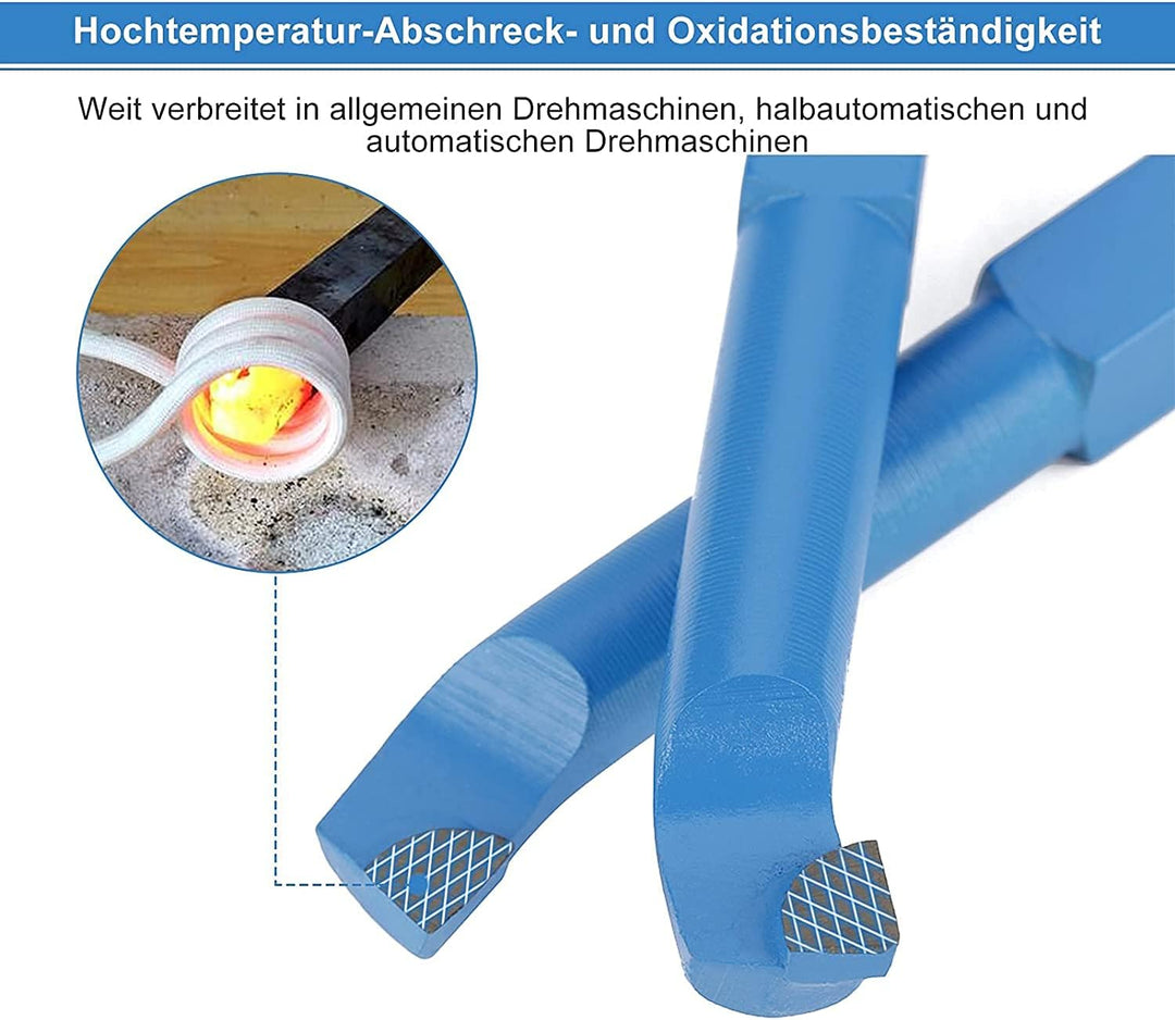 11 Stück Drehstahl mit Wendeplatten, Hartmetall Drehmeissel Satz Drehen Fräsen Schneiden Werkzeug Se