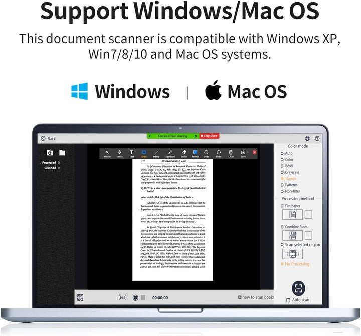 CZUR Shine Ultra Pro 24 MP Professionelle Dokumentenkamera Faltbarer Dokumentenscanner A3 Buchscanne