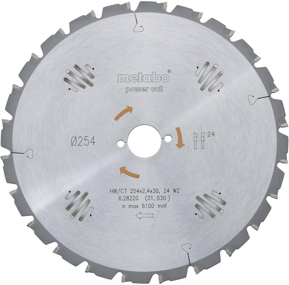 Metabo Sägeblatt "power cut wood - professional", 216x2,4/1,8x30, Z24 WZ 5° neg. (628009000) Durchme