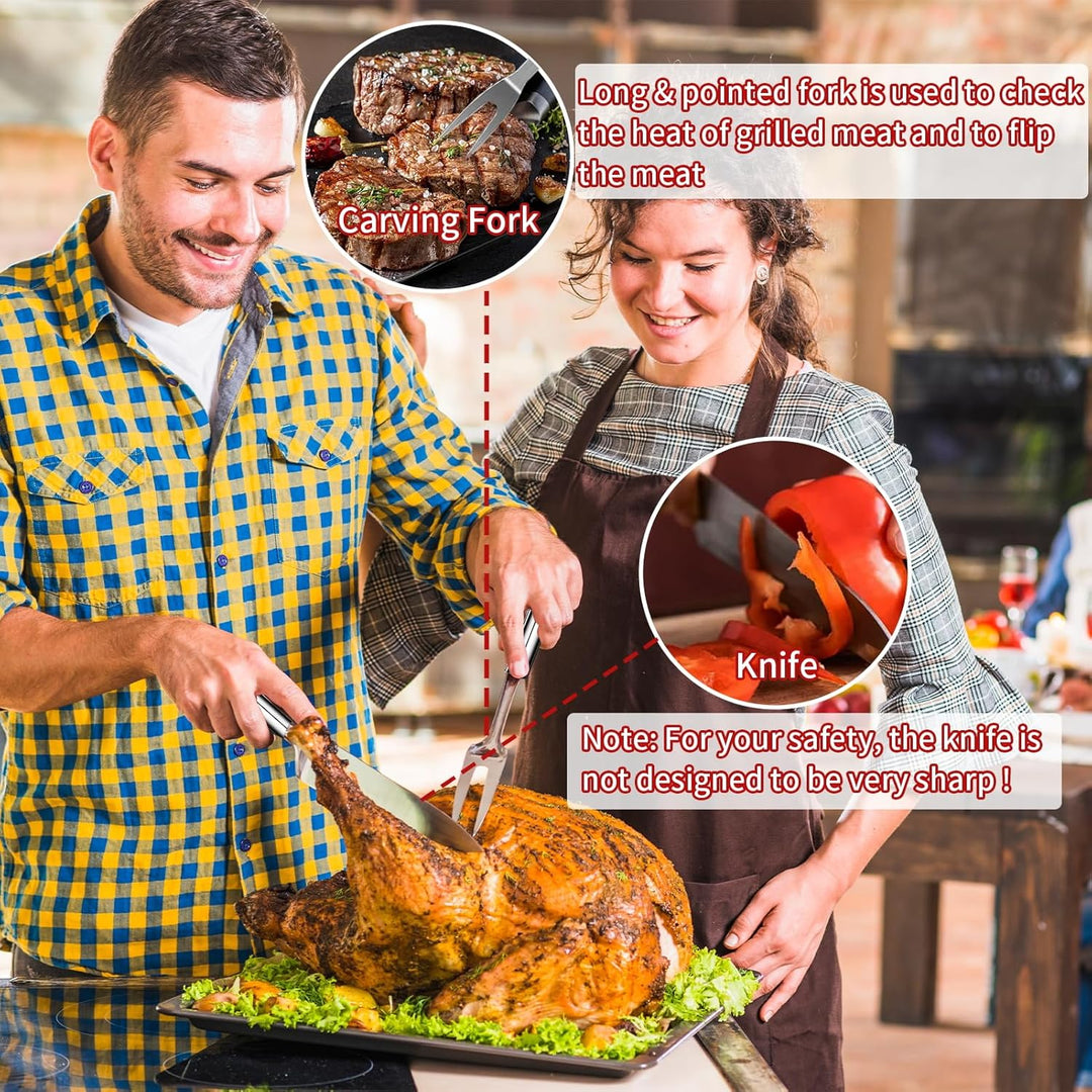 JUSTHERE 15 Stücke Grillbesteck Set, Edelstahl Grillzubehör BBQ Utensils, Professionelle Grillset mi