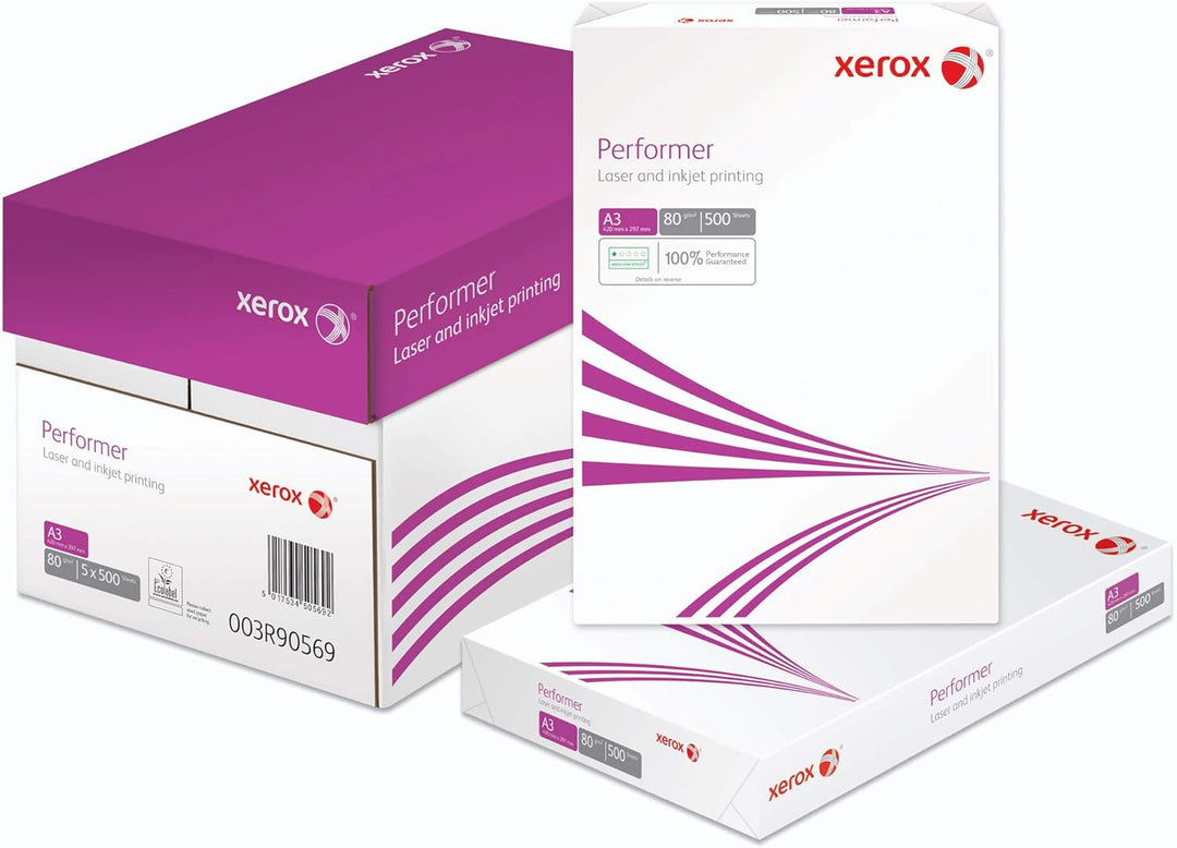 Xerox Performer Multifunktions-Papier, 80 g/m², A3, 1 Karton, 5 Packungen, 2.500 Blatt 1 Karton; A3,