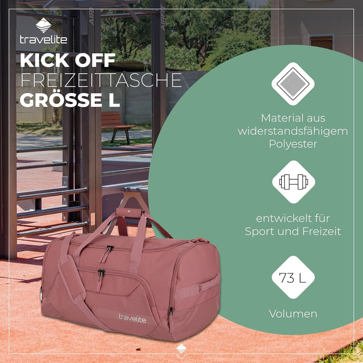 travelite grosse Reisetasche Grösse L, Gepäck Serie KICK OFF: Praktische Reisetasche für Urlaub und