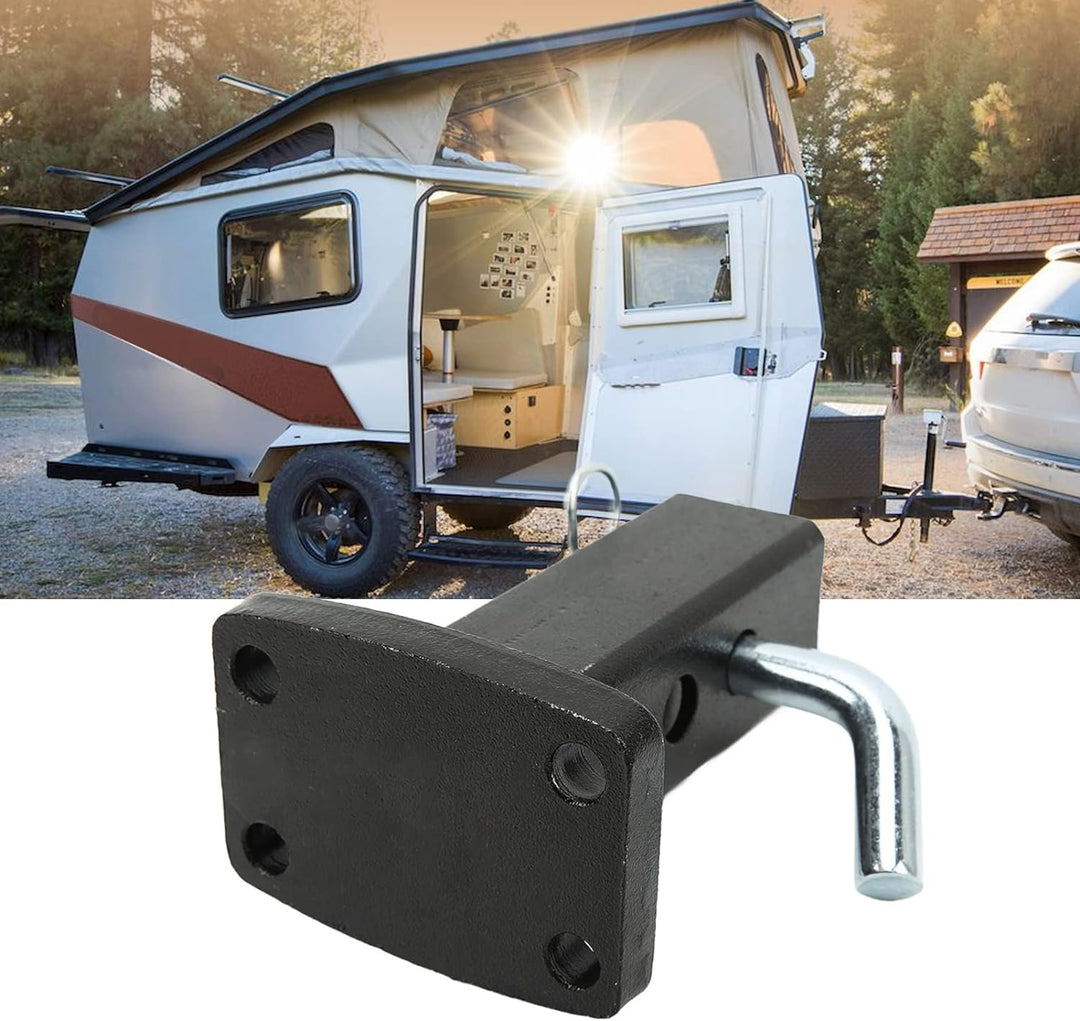 Hitch Receiver Adapter, Bumper Trailer Receiver Tube Rust Proof Strong Strength Sprayed Plastic Surf