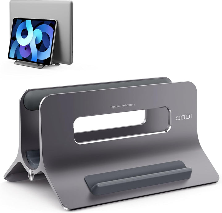 SODI Laptop Ständer, Vertical Laptop Stand für MacBook Air, MacBook Pro, iPad, iPhone, einstellbar M