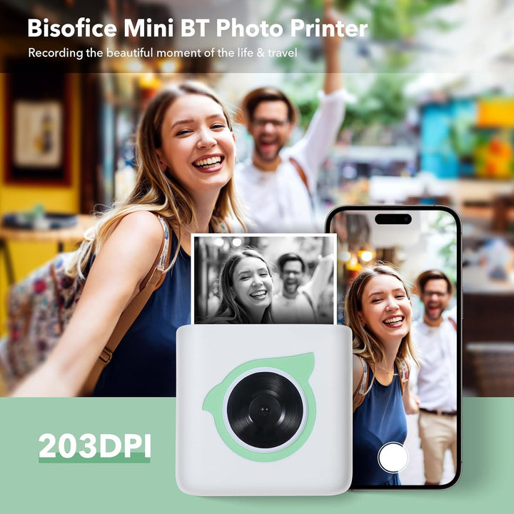 Bisofice L8 Mini Fotodrucker Für Smartphone Bluetooth Mini Thermodrucker Fotodrucker Handy Mobiler F