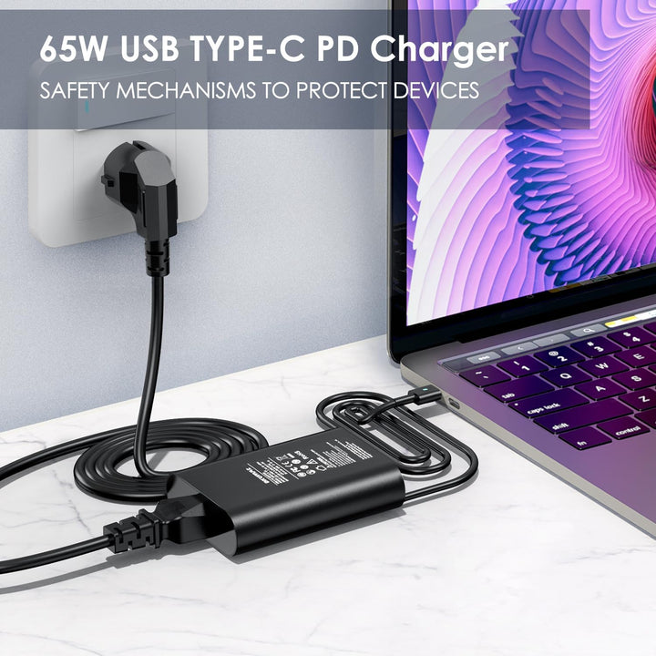65W USB C Laptop Ladekabel für Dell Latitude 3340 3440 3540 5340 5420 5430 5440 5530 5540 7330 7340