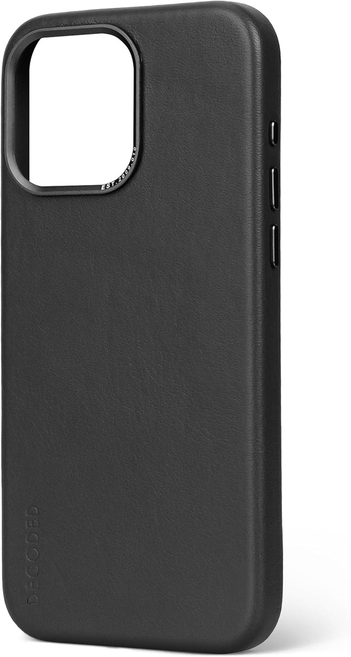 DECODED Lederhülle für iPhone 15 Pro Max (6,7 Zoll), schützende und stossfeste Hülle, Premium echtes