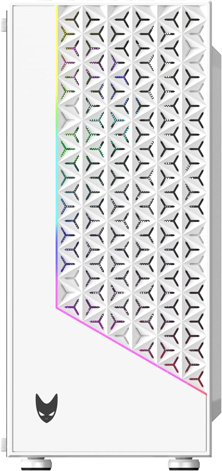 Oversteel - Iridium Gaming PC Gehäuse Kompatibel mit ATX, Micro ATX und ITX Boards, 120mm A-RGB Lüft