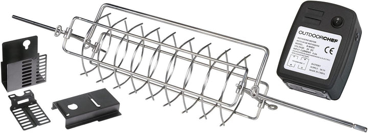 Outdoorchef Grillzubehör, Drehkorb Set, silber, 15x76x15 cm,