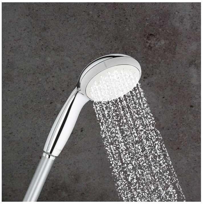 Grohe Vitalio Go 100, Brause-und Duschsysteme - Wandhalterset, 1 Strahlart, chrom, 26198000 Silber,