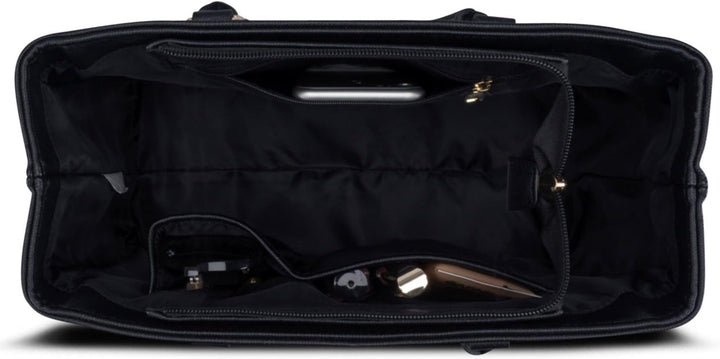 Expatrié Handtasche Damen Schwarz Julie Henkeltasche aus veganem Leder - PU Ledertasche Schultertasc