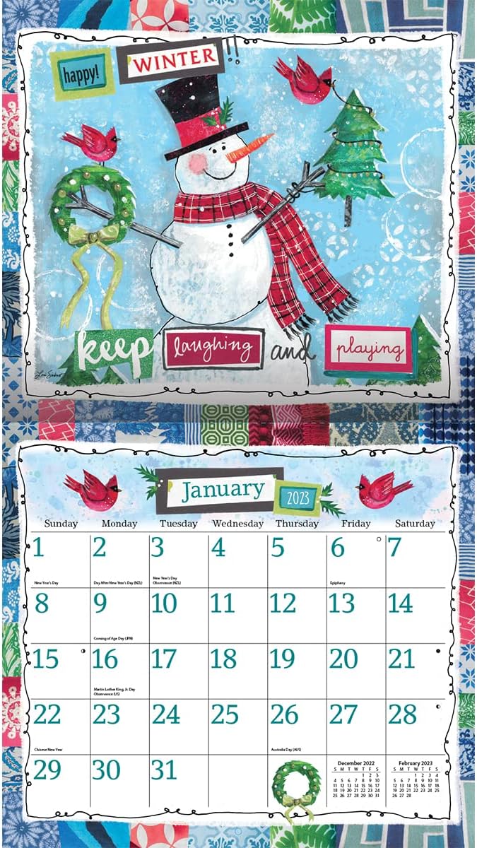 LANG Happy Life Wandkalender 2023