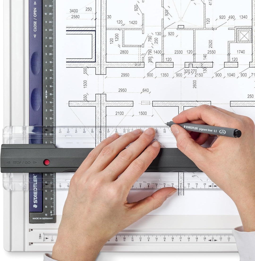 Staedtler Zeichenplatte Mars, DIN A3, hohe Qualität Made in Germany, weiss, aus schlag- und bruchfes