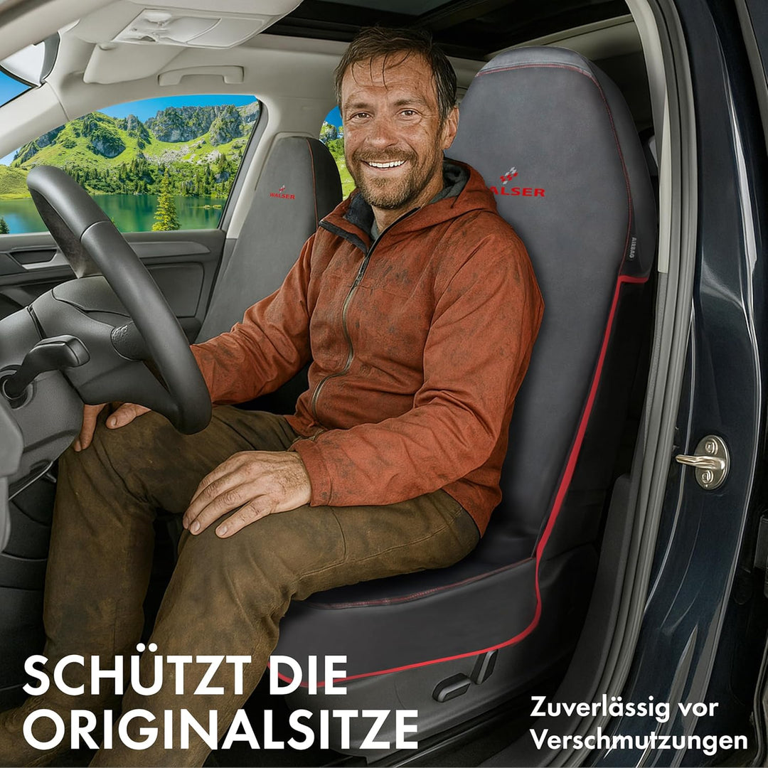 WALSER Auto Schonbezug Vordersitz Guardian, Qualitätssieger Sehr Gut* Sitzschoner Auto, 1 Stück Auto