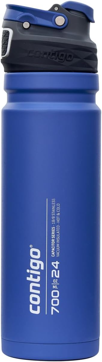 Contigo Free Flow Edelstahl-Trinkflasche, 100% auslaufsicher, grosse BPA-freie isolierte Thermo-Wass