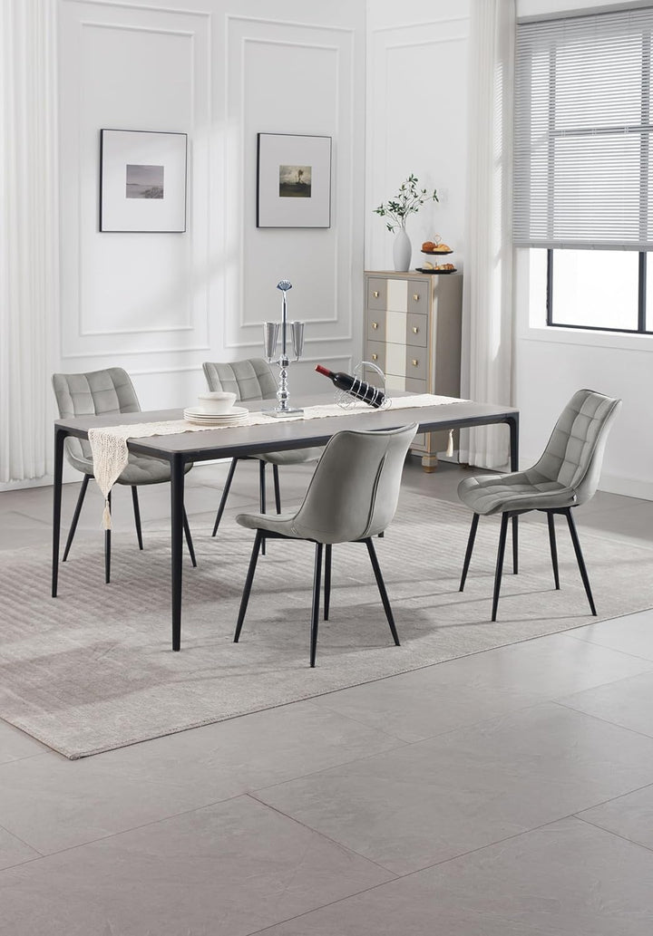 WOLTU® Esszimmerstühle BH142hgr-2 2er Set Küchenstuhl Polsterstuhl Wohnzimmerstuhl Sessel mit Rücken