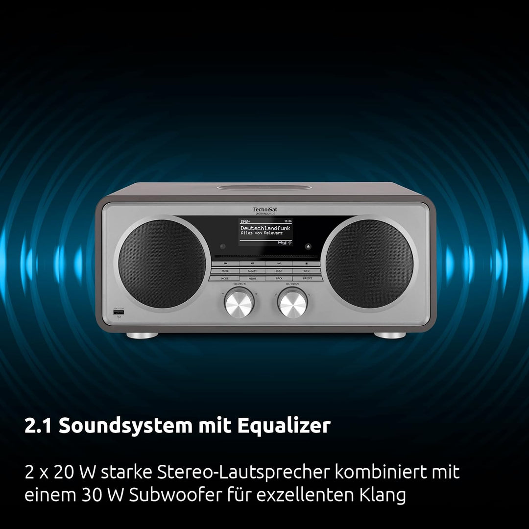 TechniSat DIGITRADIO 602 - Kompaktanlage mit 70 Watt 2.1 Lautsprechersystem (Stereo Musik-Center mit