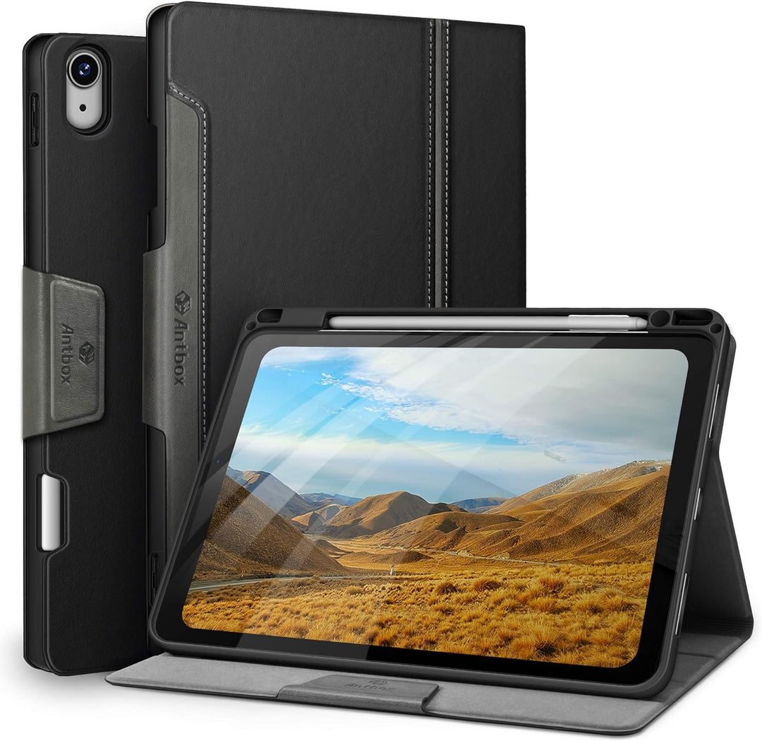 Antbox Leder Hülle iPad Air 2022 5.Generation/iPad Air 2020 4.Gen Hülle iPad 10.9 Zoll mit Stifthalt