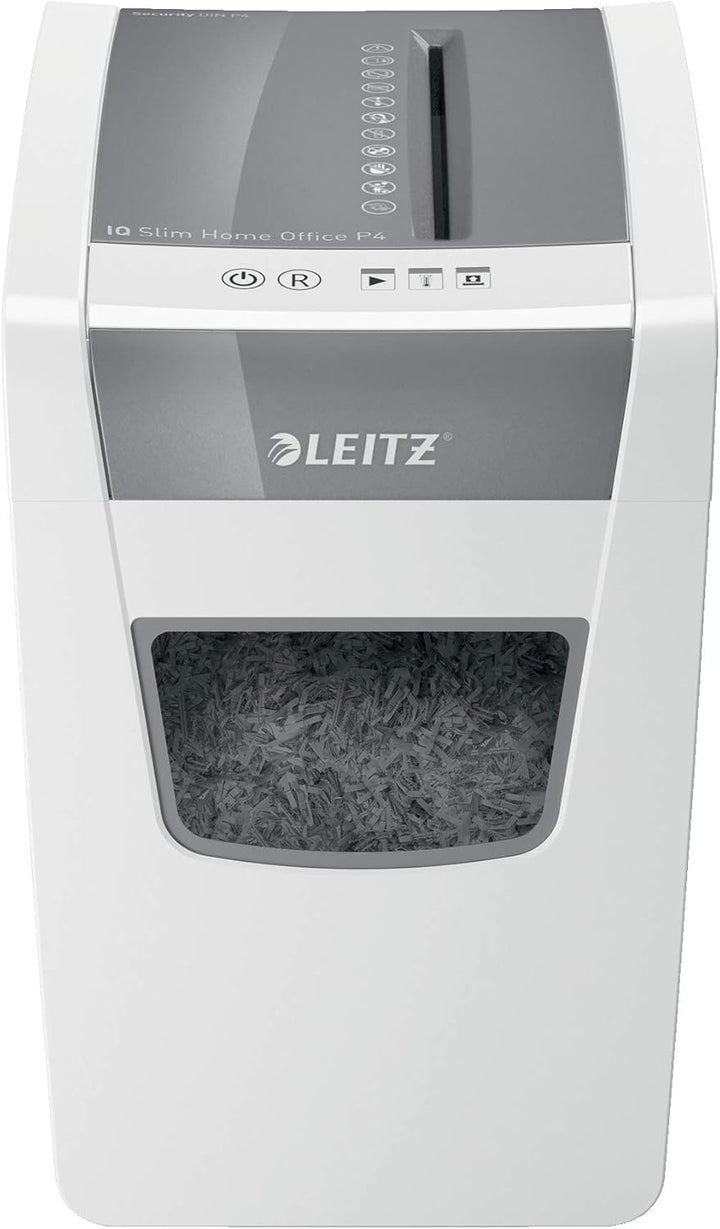 Leitz IQ SL Home Office Aktenvernichter,Sicherheitsstufe P4, 10 Blatt Kapazität (70-80 g/m²), 23L Ab