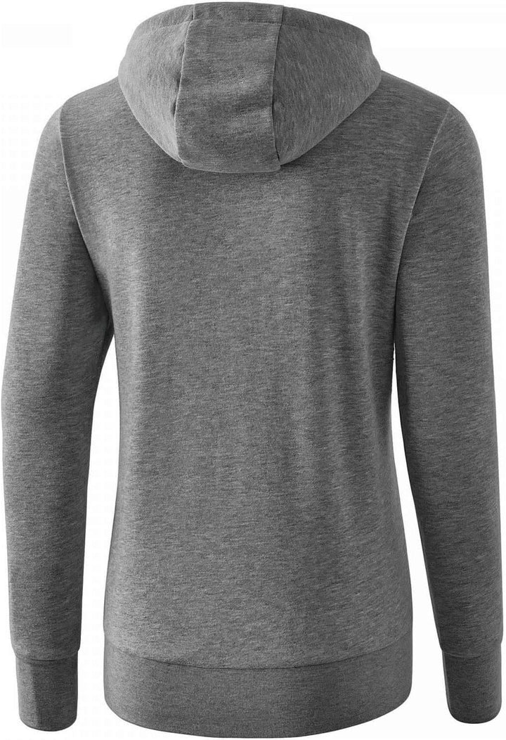 Erima Damen Basic Kapuzensweat Jacke, 34 Grau Melange