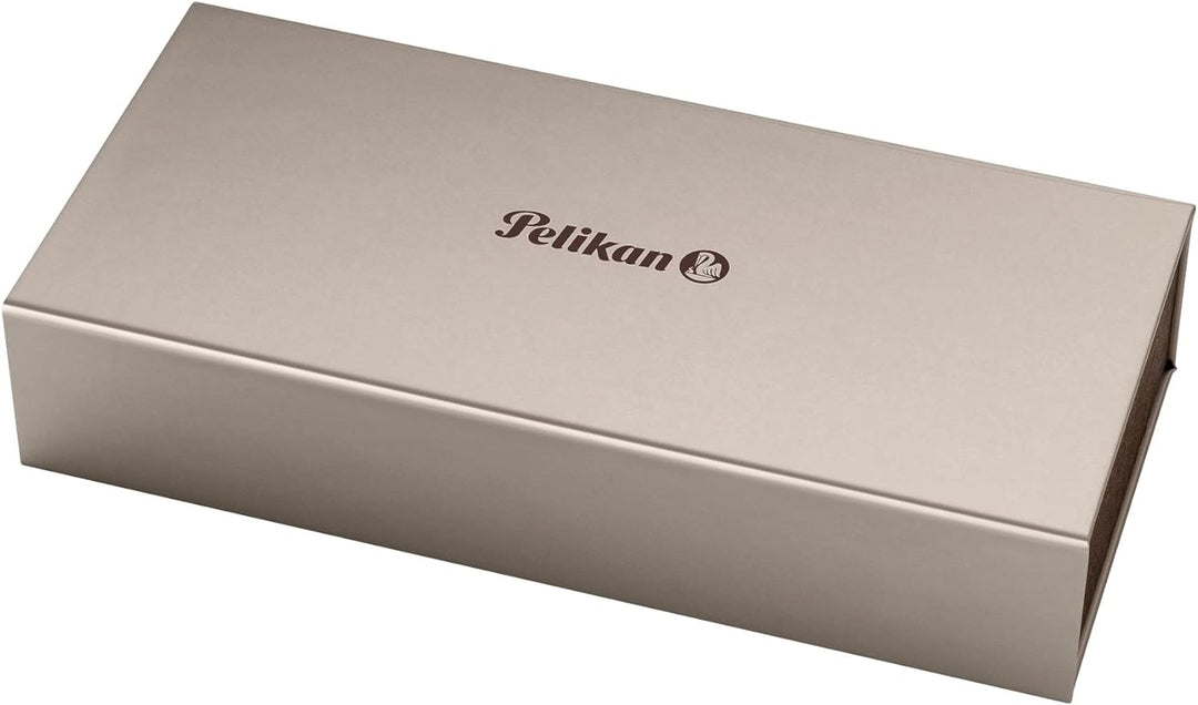 Pelikan Kugelschreiber Souverän 600, Schwarz-Grün, hochwertiger Drehkugelschreiber im Geschenk-Etui,