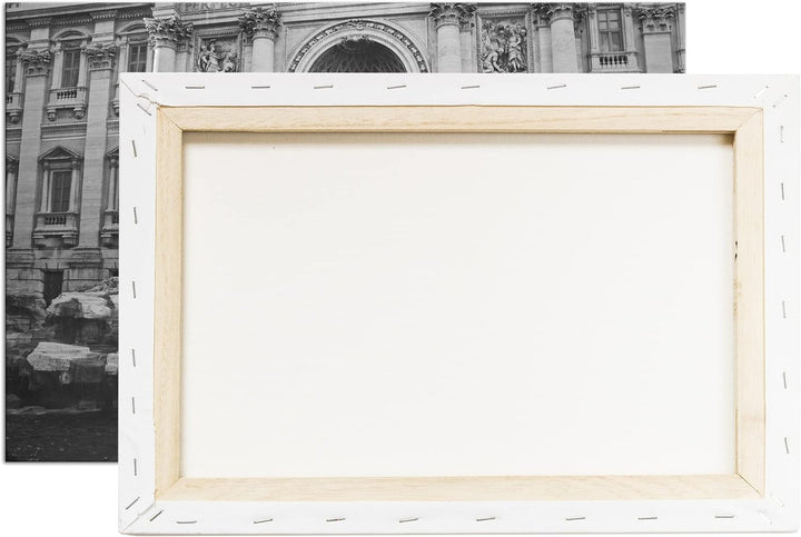 deyoli Trevi Brunnen in Rom Format: 100x70 Effekt: Schwarz&Weiss als Leinwandbild, Motiv fertig gera