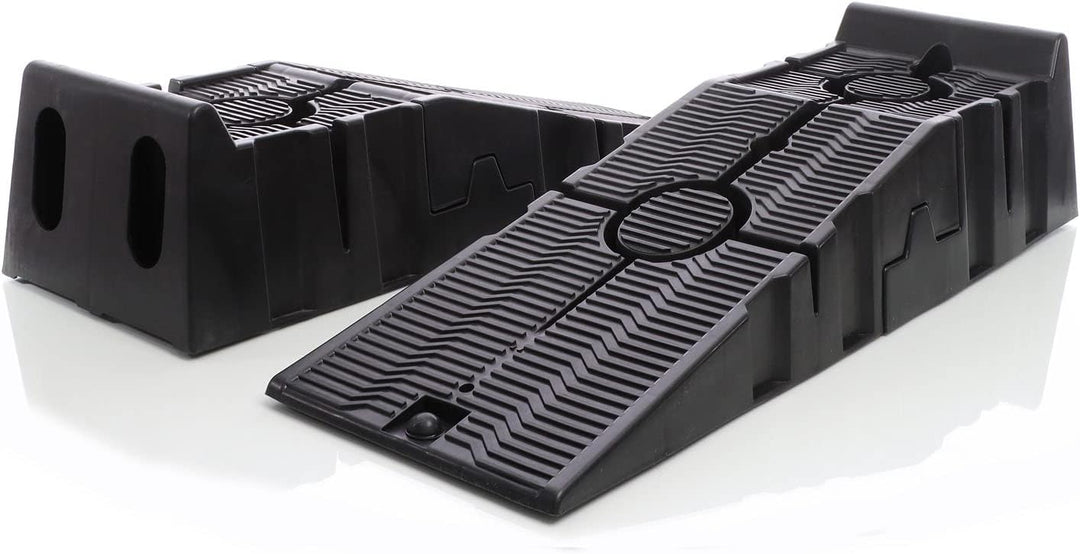 XPOtool teilbare Auffahrrampe 2er Set Schwerlast Autorampen bis 2,5 Tonnen aus Kunststoff für Pkws 2