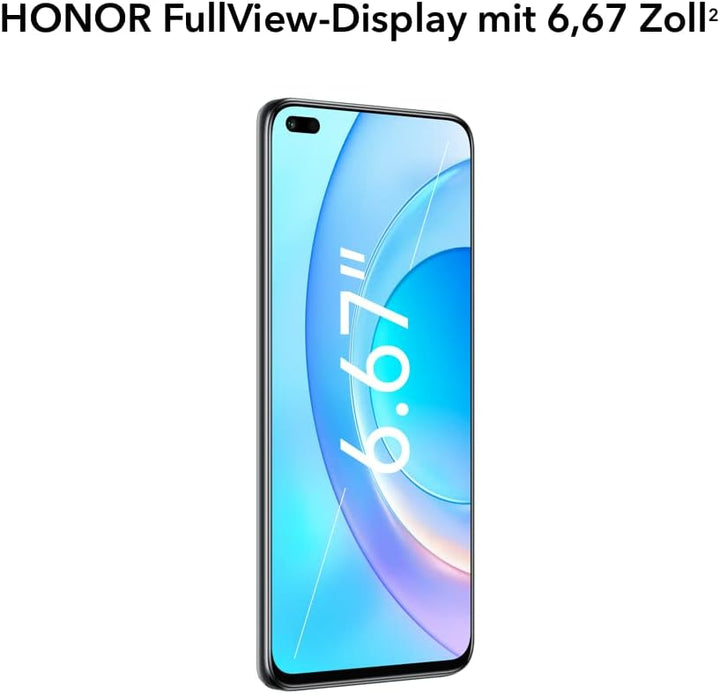 HONOR 50 Lite Smartphone, 6+128 GB Handy, 6,67-Zoll-FullView-Anzeige, 64-MP-Vierfachkamera, 66-W-Sup