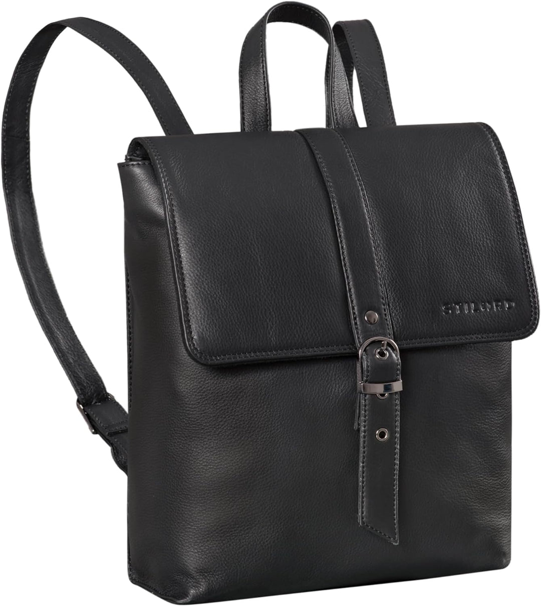 STILORD 'Mathilda' Damen Daypack Lederrucksack Business Rucksack für Arbeit Office Uni Schule Elegan