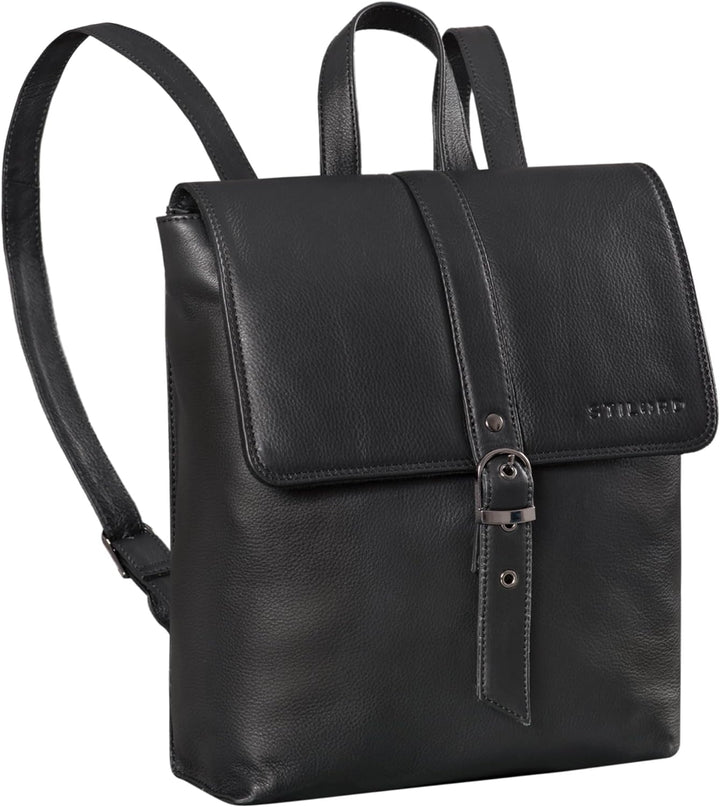 STILORD 'Mathilda' Damen Daypack Lederrucksack Business Rucksack für Arbeit Office Uni Schule Elegan