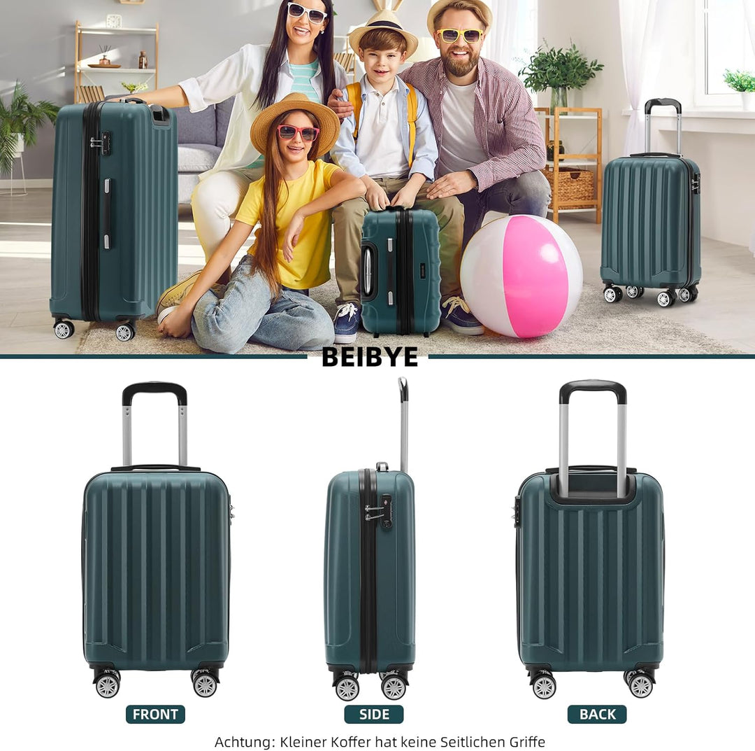 BEIBYE TSA-Schloss 2080 Hangepäck Zwillingsrollen Reisekoffer Koffer Trolley Hartschale Handgepäck M