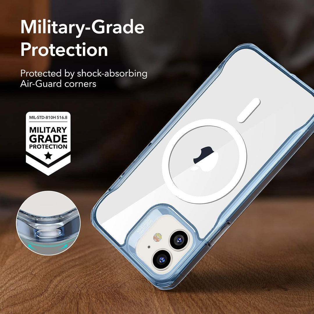 ESR für iPhone 12 Hülle und iPhone 12 Pro Hülle, Kompatibel mit MagSafe HaloLock, Hybrid Magnetische