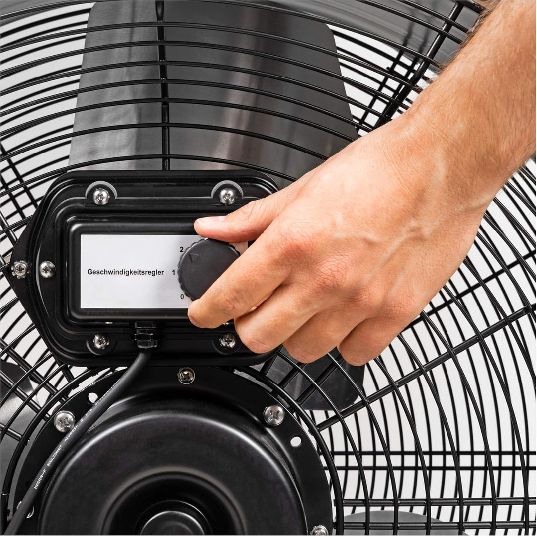 STIER Trommelventilator Bodenventilator, fahrbar, 330W, Ø600mm, Windmaschine, Industrieventilator, H