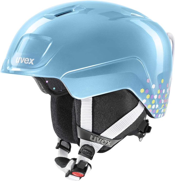 uvex heyya - Skihelm für Kinder - individuelle Grössenanpassung - optimierte Belüftung - blue confet