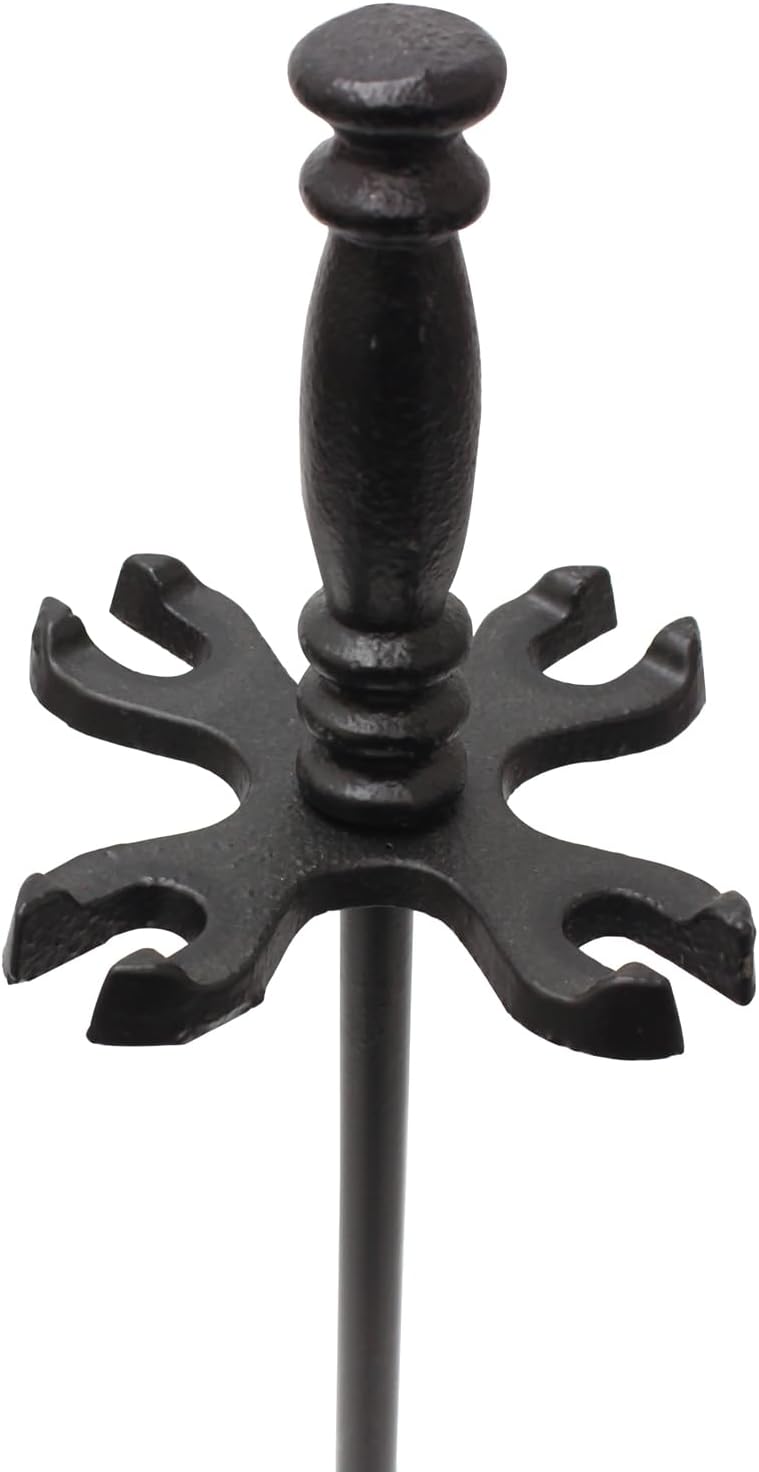 JVL Hearth Kaminbesteck aus Metall, Schwarz, Einheitsgrösse Belvoir, Belvoir